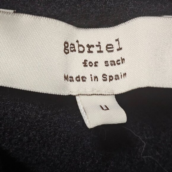 Anthropologie Gabriel for Sach Wool Poncho Coat Women One Size Navy Blue - Picture 4 of 14